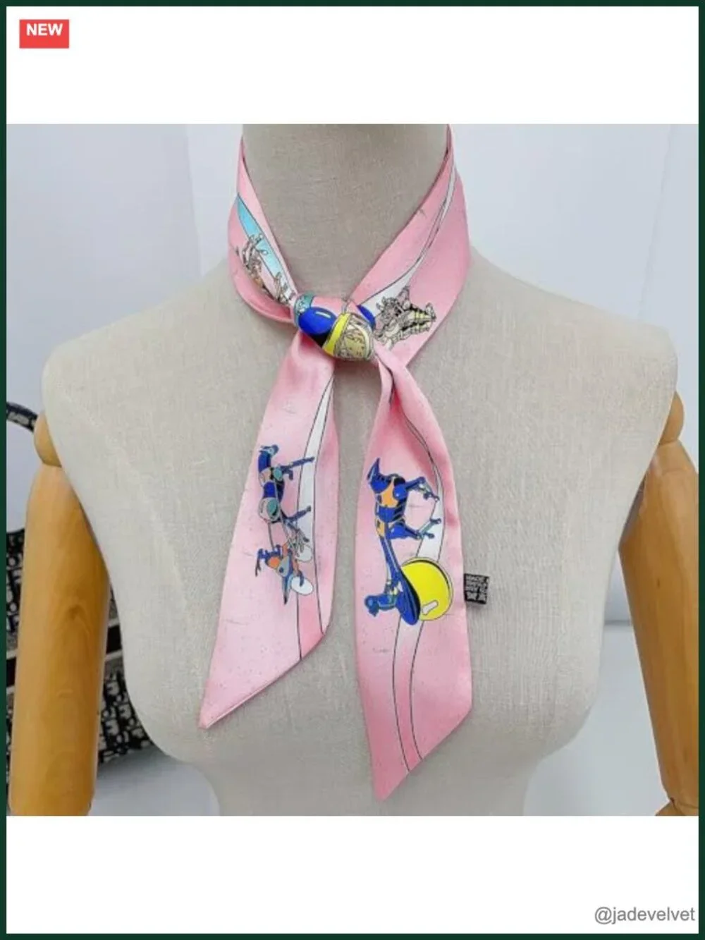 2pcs 100% Mulberry Silk Scarf, Skinny Ribbon for Hair, Bags & Wrist